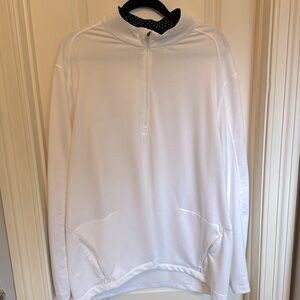 MENS - white quarter zip pullover. Size 2XL